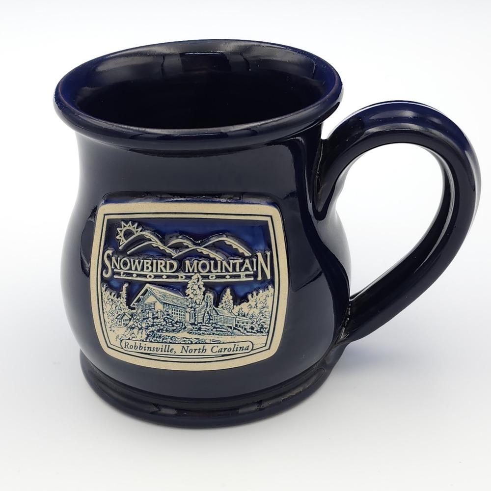 Deneen Pottery Snowbird Mountain‎ Lodge Hand-Thrown Dark Blue Robbinsville NC